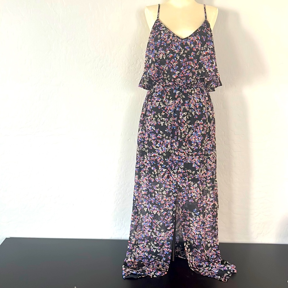 Express maxi dress with slit. Worn once